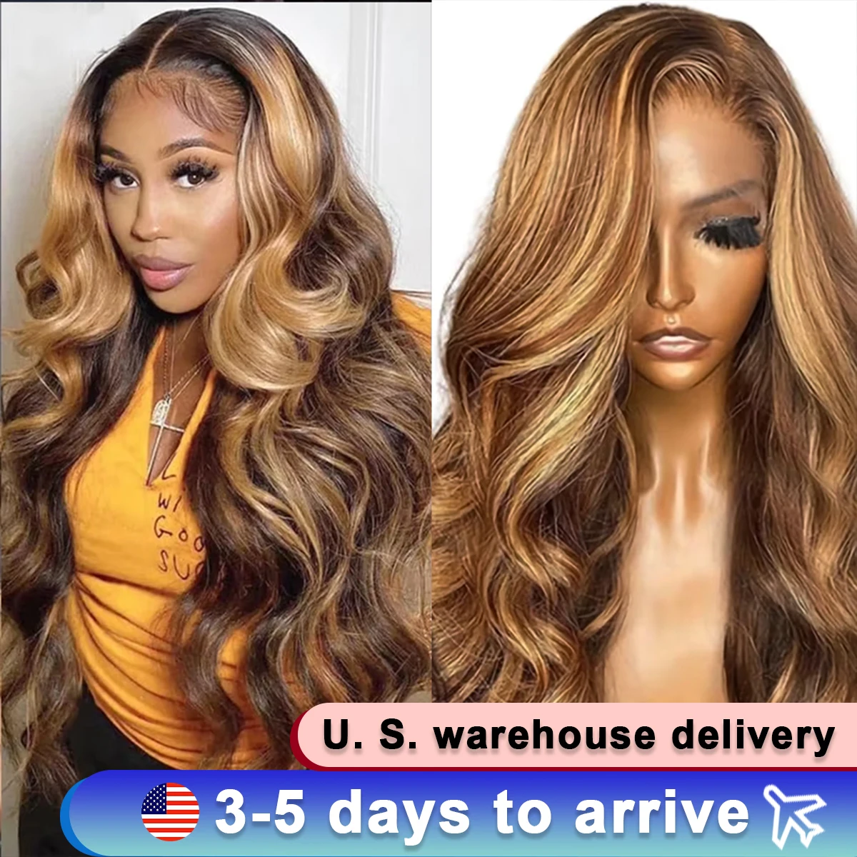 

427 Highlight Ombre Body Wave 13x6 HD Lace Front Wig Human Hair 13x4 Brazilian Preplucked Transparent Lace Frontal Wig For Women