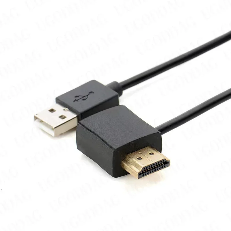 HDMI-compatible Male to USB 2.0 Female Power Adapter Connecting Wire 0.5 Cord Converter 50cm Charger Power Supply Cable