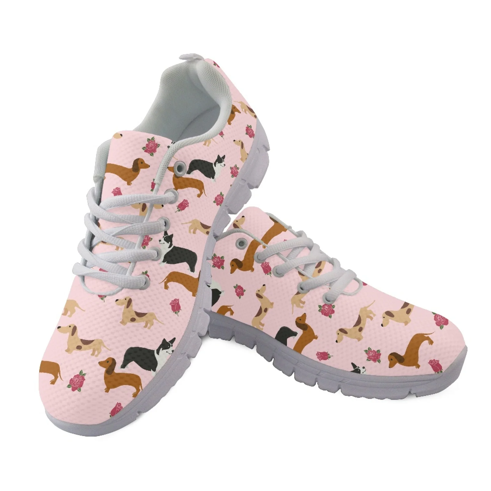 Cute Dachshund Dog Print Women Sneakers Woman Flats Slip On Shoes Ladies Casual Shoes Walking Female Jogging Running Shoes