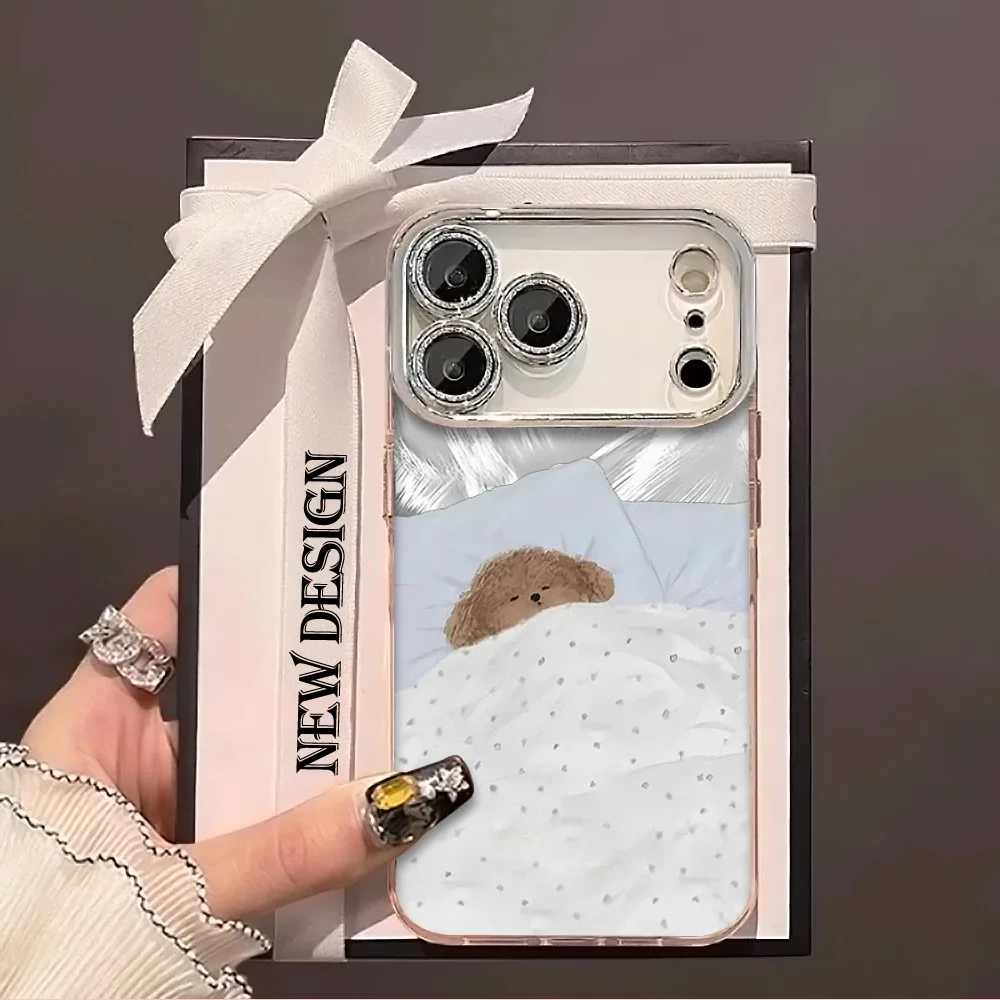 Cute Cat Cartoon Bracelet Phone Case For iPhone 17 Pro Max 14 15 16 11 12 16 Pro Max 7 8 XS Plus 17 Air Feather IMD Laser Cover view 5