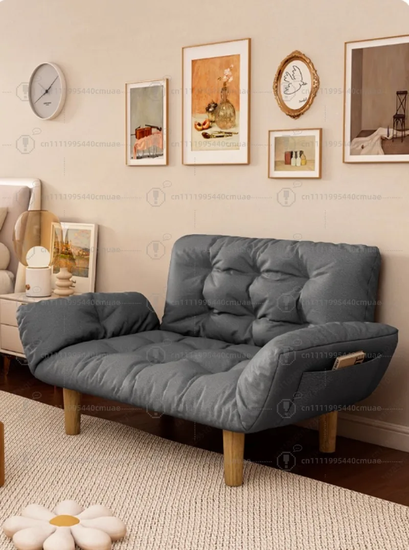 Frosted Fabric Double Sofa Living Room Small Unit Cream Wind Triple Fabric Sofa