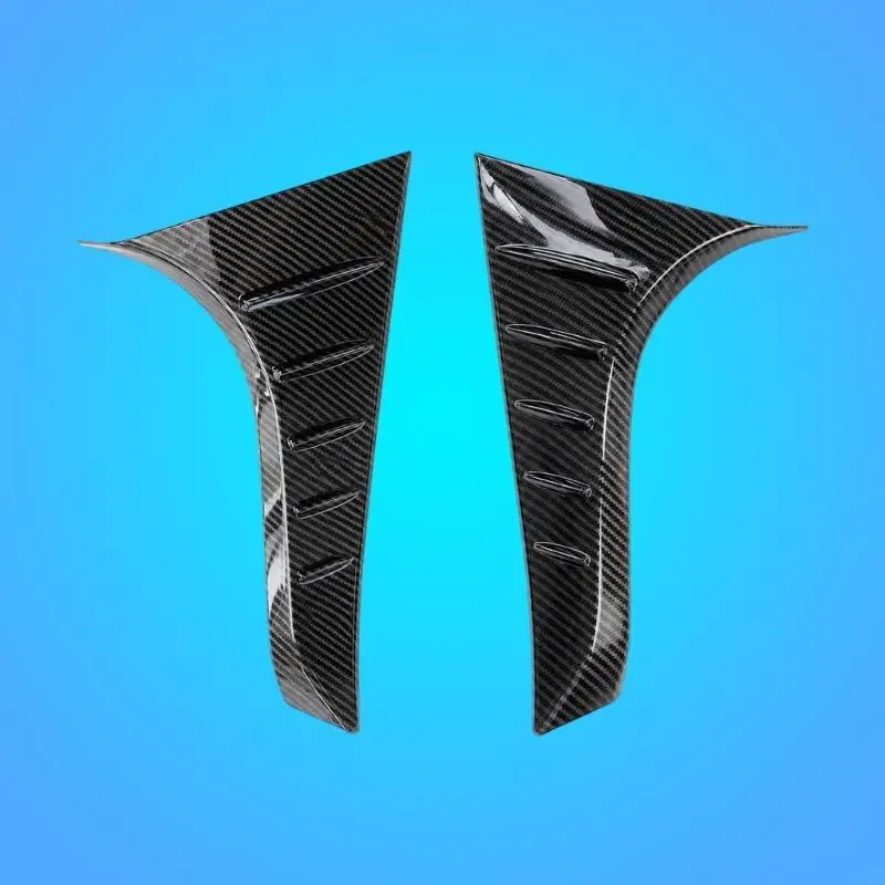 Carbon Fiber C Post Covers, ABS Left and Right Pair with Adhesive Backing for Side Window Area Accent Dress-Up on H9EE