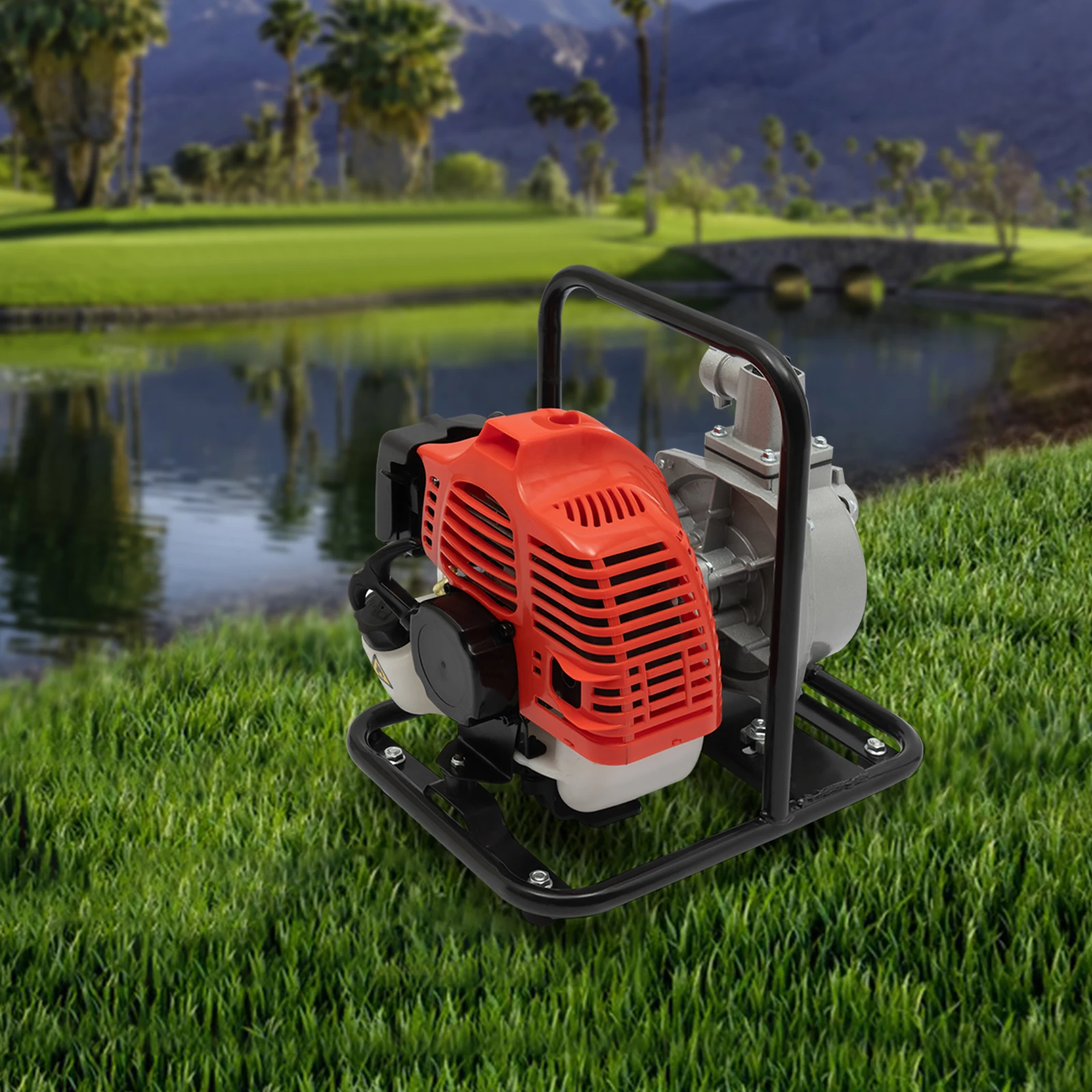 1 في مضخة مياه تعمل بالبنزين 43 سي سي |   مضخة محرك بنزين ذات اسطوانة واحدة 1.7 حصان ثنائية الأشواط |   مضخة نقل المياه لرفع 30 مترًا