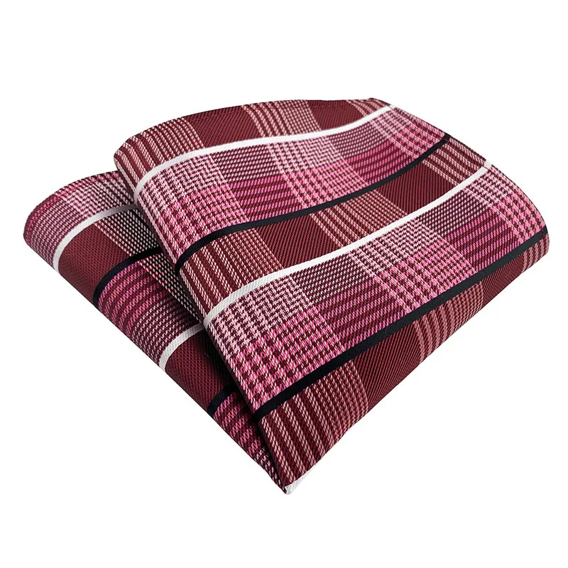 Elegant Men Pocket Square Luxury Handkerchief High Quality New Paisley Stripe Banquet Wedding Business Formal Party Accessories