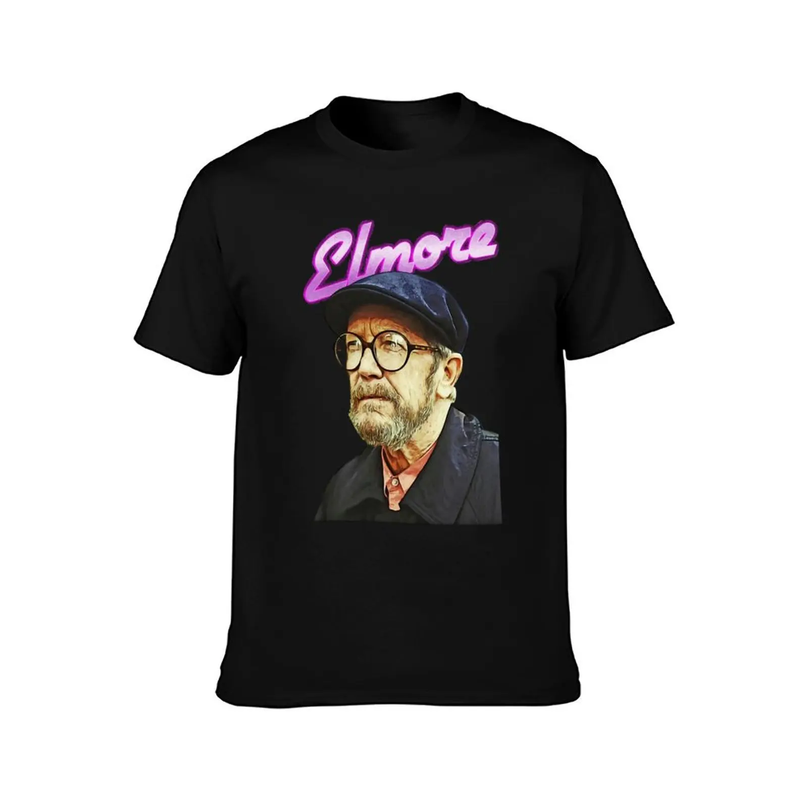 Elmore Leonard Design T-Shirt Summer Casual Cotton Tee Oversized Streetwear Tops Vintage Graphic Print Unisex Men Women
