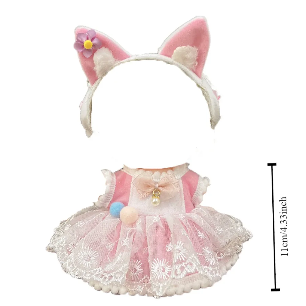 Vestido de muñeca de algodón de 20cm, ropa de muñecas sin atributos, falda de princesa encantadora, ropa de muñeca de felpa, estilo científico