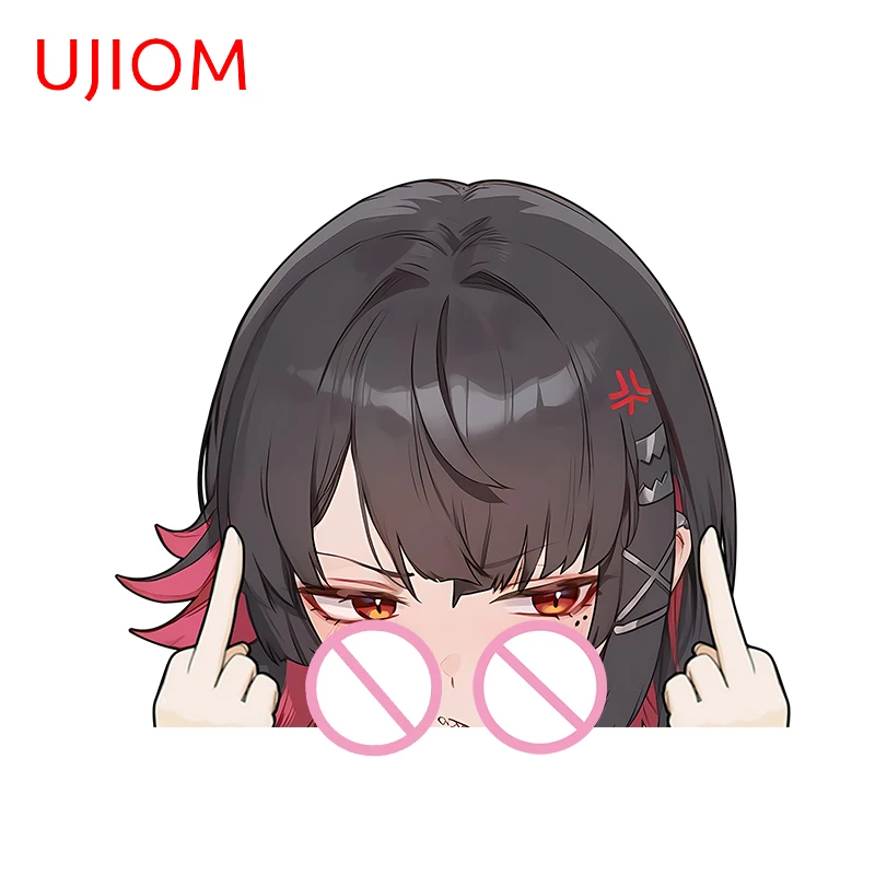 UJIOM Flip The Bird Peeker Zenless Zone Zero Ellen Joe Wall Sticker Exquisite Fashion Waterproof Picture Decal Creative Stickers