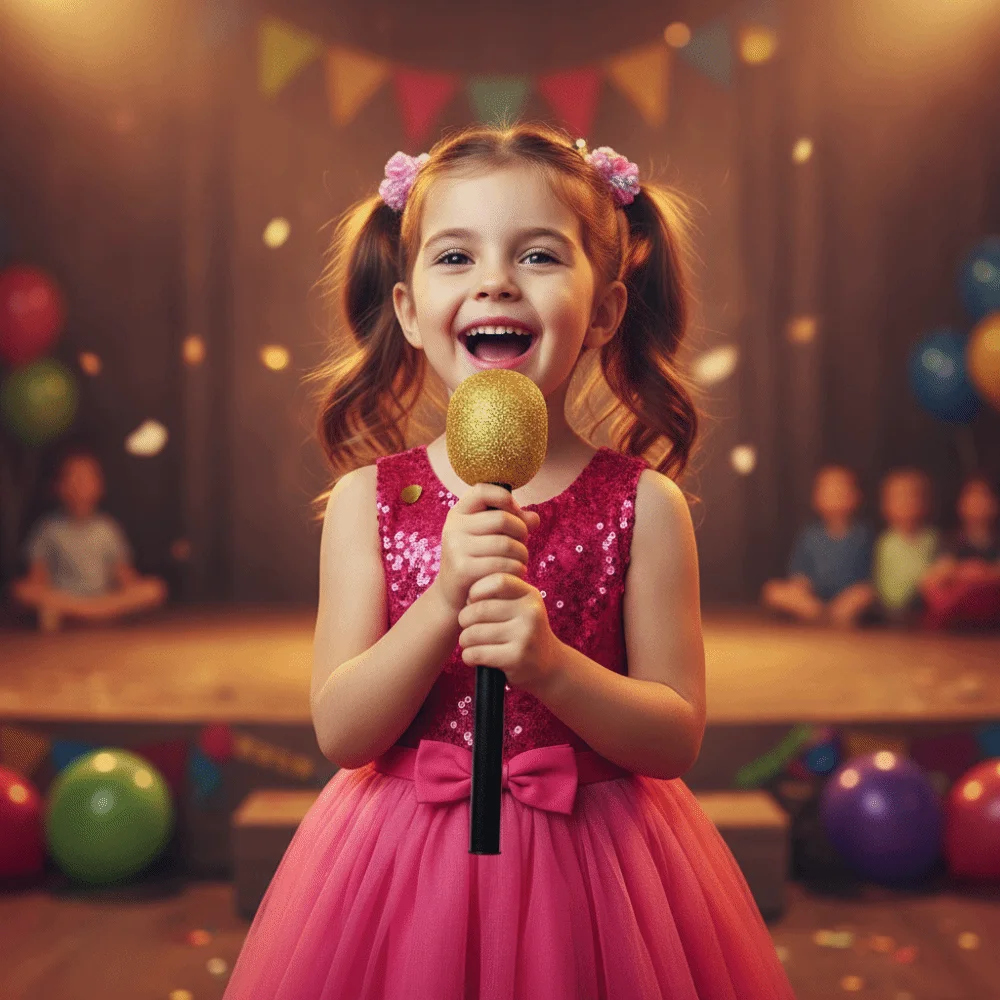 Gold Silver Glitter Glitter Microphone Lightweight Plastic Bright Colored Foam Fake Mic Durable Construction