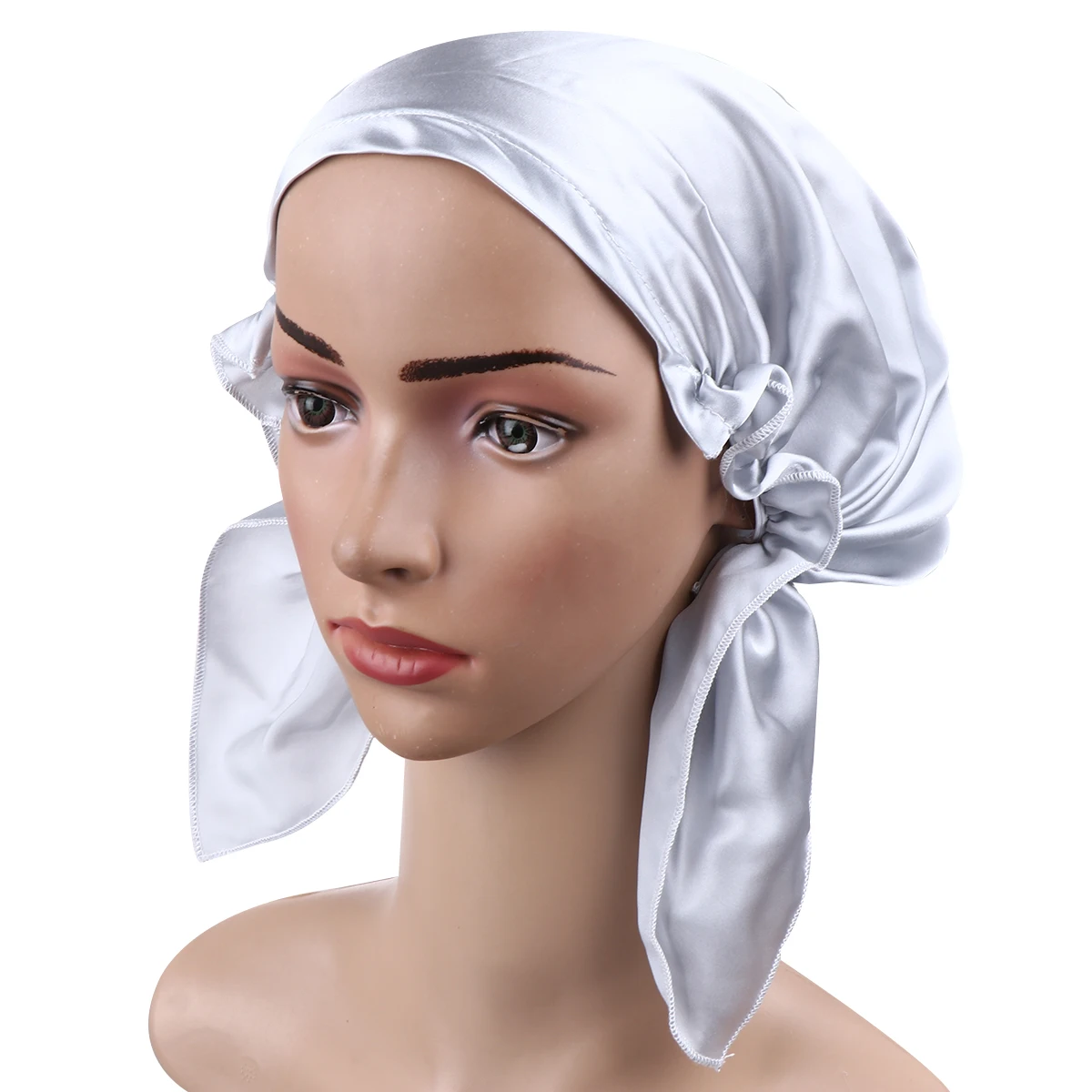 

Silk Maternity Hat Chemotheraphy Cap Sleeping for Woman Bonnet Maternal