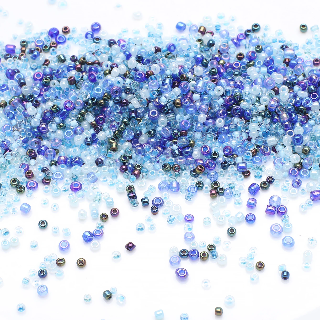 18 جرام 2-4 مللي متر الزجاج البذور مختلط الصلبة الألوان الجولة فضفاض الخرز فاصل DIY بها بنفسك صنع اليدوية كريستال خواتم سوار مجوهرات