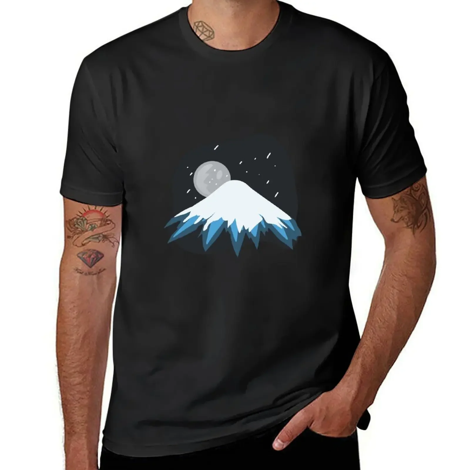 

Mount Fuji at cold night T-Shirt vintage graphic tee sublime designer shirts mens fashion