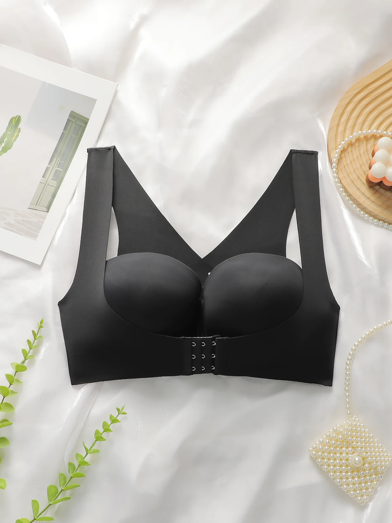 Women Seamless Push Up Bra Detachable Shoulder Straps Multiway Smooth Cup Back Closure Comfortable Lingerie Daily Underwear