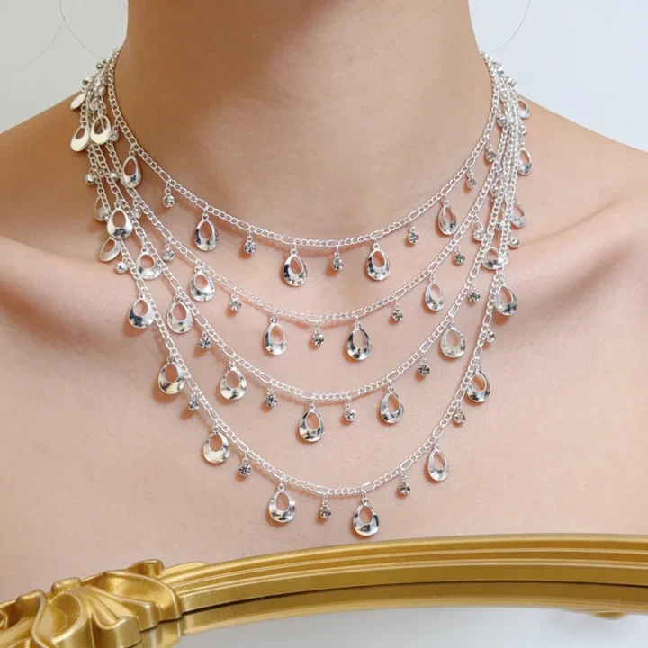 

0.5M 1M 2M Water Drop Tassel Diamond Chain Hair Accessories Hollow Phoenix Tail Chain Suitable Bracelet Necklace Tassel Supplies