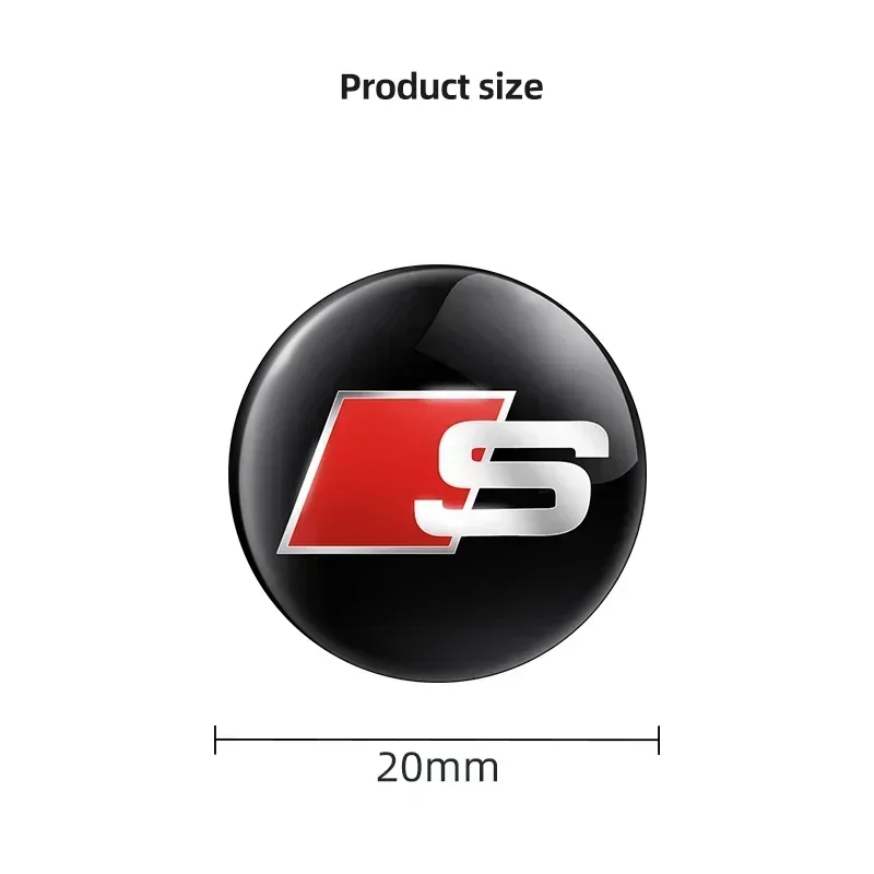 4Pcs Multimedia Center Console Knob Button Panel Cover Sticker For Audi S Logo Audi A3 A4 B5 B6 A3 8P 8V 8L A5 A6 C6 C5 A1 A7 A8 view 6