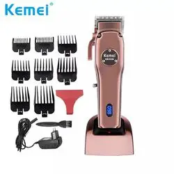 Kemei Wiederaufladbare Elektrische Haar Clipper KM-9350 Schnelle Lade Lange Zeit Metall Gehäuse Salon Professional Trimmer