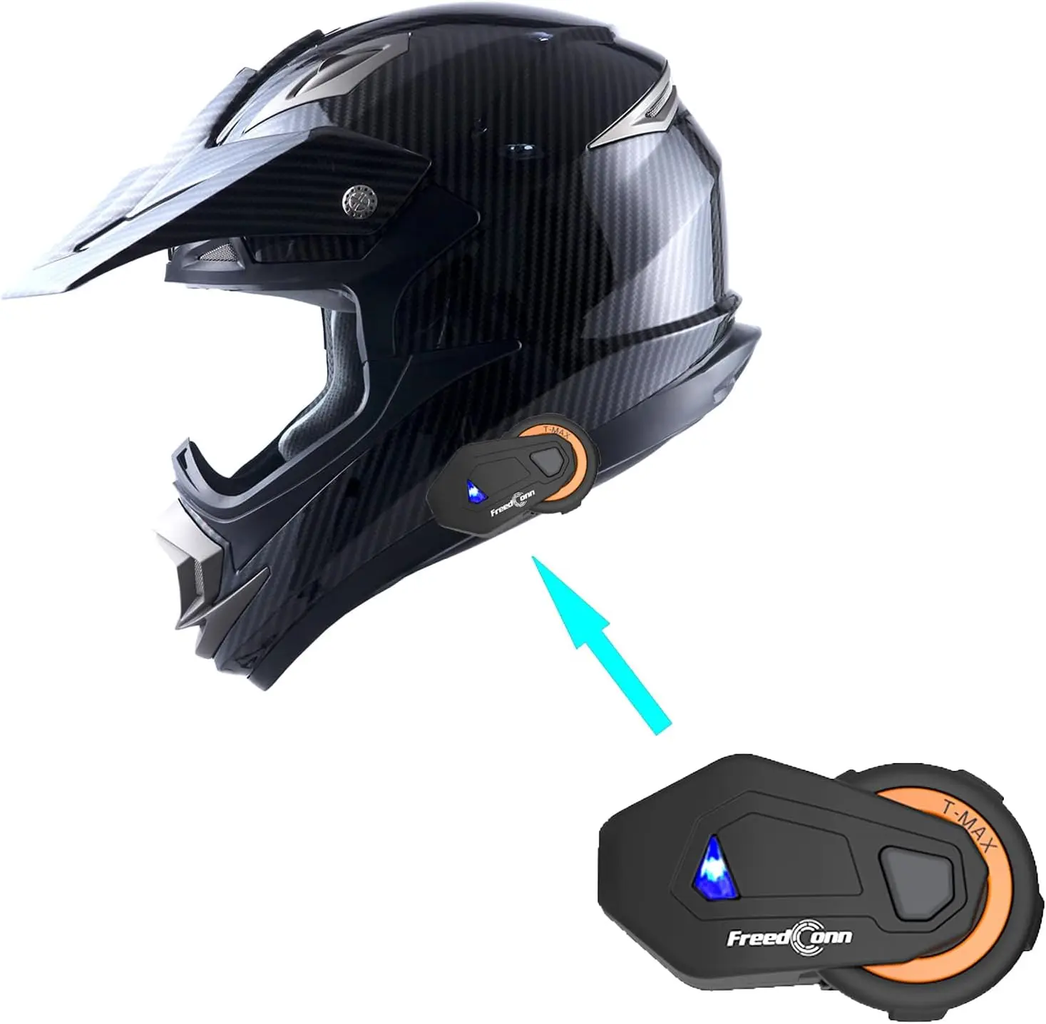 

X-Large Z Bluetooth Adult Motocross Helmet Off Road MX BMX ATV Dirt Bike Mechanic HGXP14B Carbon Fiber Black HGXP14B