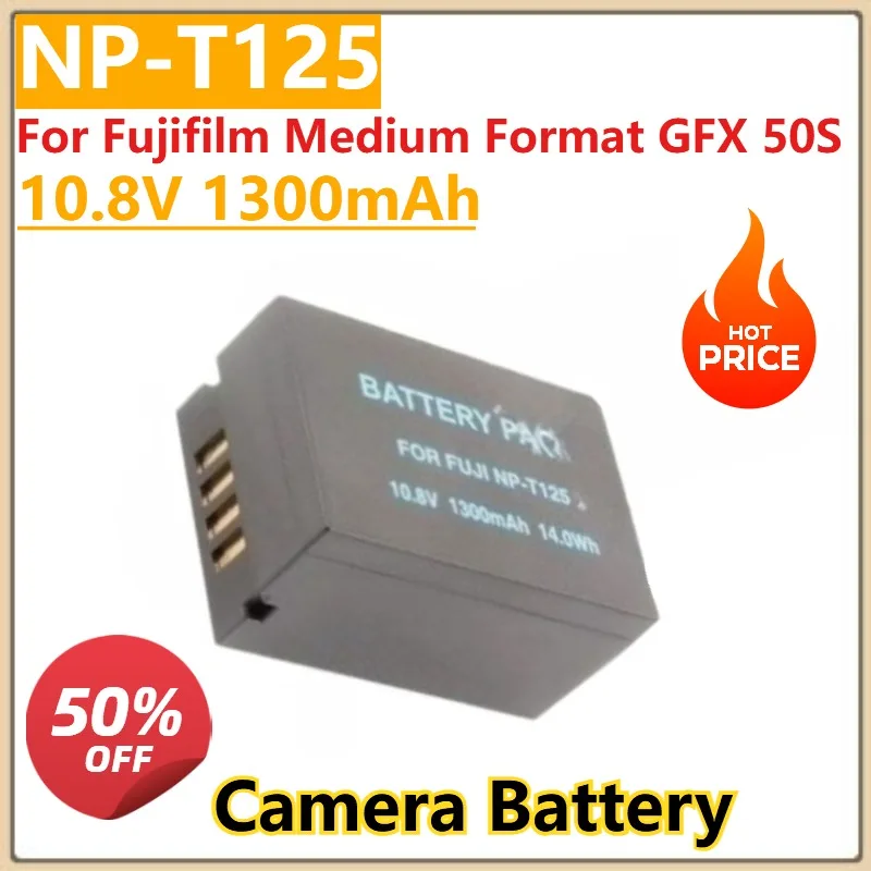 

New Camera Battery 10.8V 1300mAh NP-T125 for Fujifilm Medium Format GFX 50S