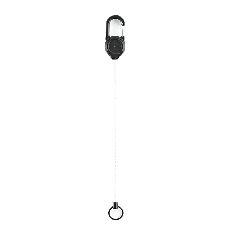 Anti-theft Metal Easy-to-pull Buckle Rope Elastic Keychain Sporty Retractable Key Ring Anti Lost Key Ring Accessories