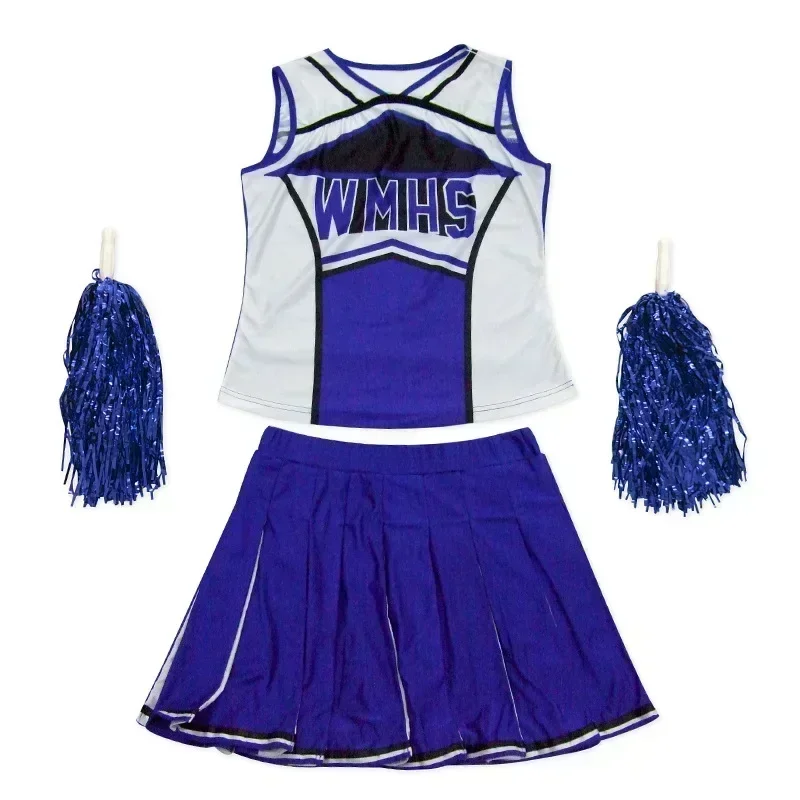 

2025 Halloween High School Glee Club Girl Cheerleader Costume Glee Style Cheerleading Varsity Cheerleader Cheerios Costume