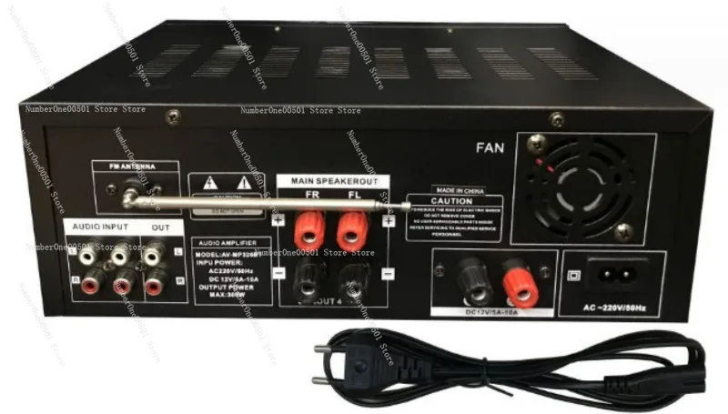AV-MP326BT Professional Amplifier Bluetooth USB Playback with Display Remote EQ Mixer Amp