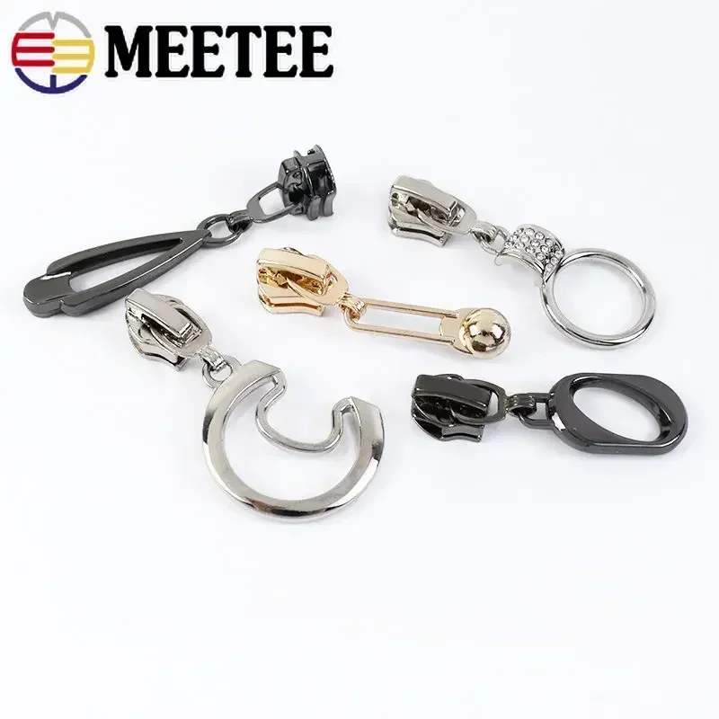 10/20Pcs 5# Zipper Sliders For Metal Nylon Resin Zips Tape Bag Zippers Pull Head Repair Kit DIY Sewing Replacement Accessories