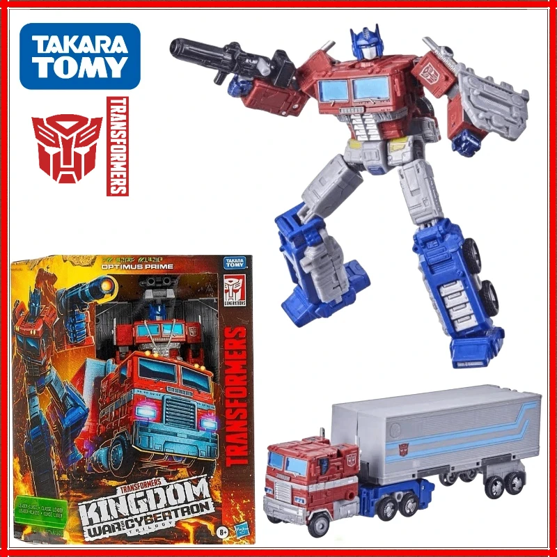 original TM Transformers G Series Kingdom WFC-K11 Optimus Prime Collect Figure Anime Robot Anime Action Models Kid Gifts Stitch