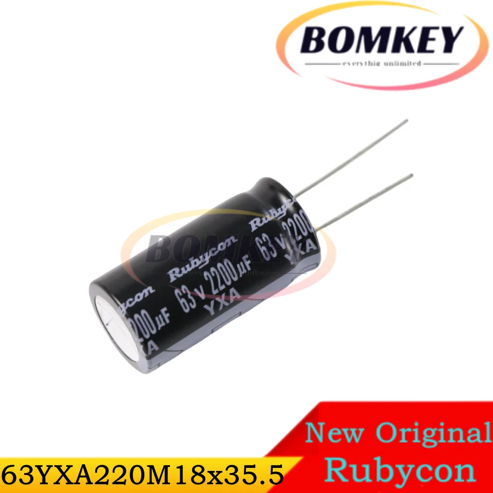 

5Pcs/Lot New Original RUBYCON 63YXA2200MEFC18X35.5 63YXA2200M18X35.5 63V 2200UF YXA 18X35.5 Aluminum Electrolytic Capacitors