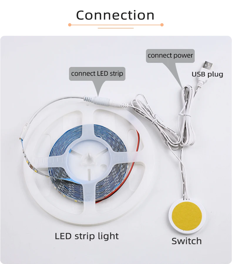 DC5V/12V/24V Verdeckter Touch-Sensor-Dimmer-Schalter 5A 60W für LED-Beleuchtung von Holzmöbeln – Detail 3