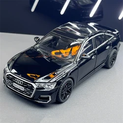 1:24 AUDI A6 Alloy Car Model Diecast & Toy Metal Vehicle Car Model High Simulation Sound and Light Collection Childrens Toy Gift