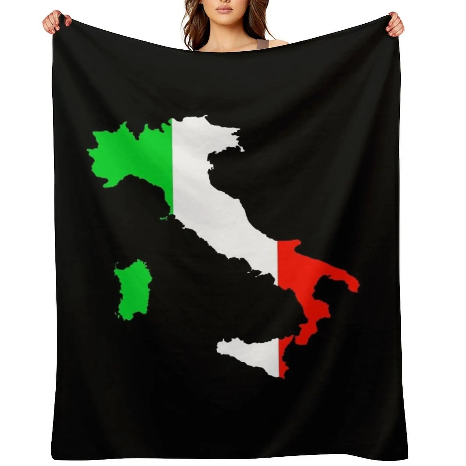 Flag of Italy and Map of Italy Throw Blanket Baby Thermals For Travel Luxury Throw Giant Sofa for winter Blankets