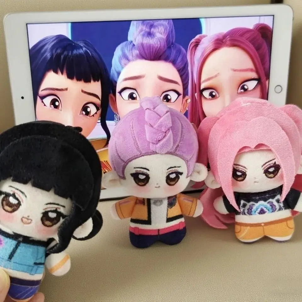 10cm Anime KPop Demon Hunters Rumi Zoey Mira Plushies Cosplay mochila colgante de felpa llavero fiesta de Halloween regalo de Navidad