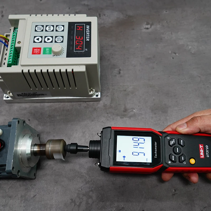 Tacômetro do laser de UNI-T velocidades 2-em-1 ut372d tacômetro contato e não-contato tacometro digital rpm medidor rotação 1 a 19999 rpm