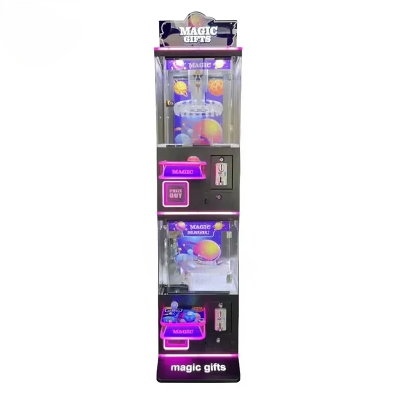 a forFactory Price Coin-Operated Lucky Crazy Claw Prize Game Machine Quality Gift Clamp 24 Clips for Kids Metal Material