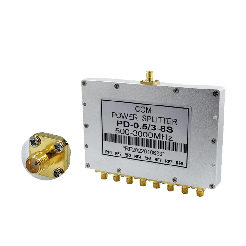 

1PCS 8 Way SMA Power Splitter 500Mhz-3000MHz,SMA Female Power Divider Signal Cable Splitter Female Divider Distributor DY