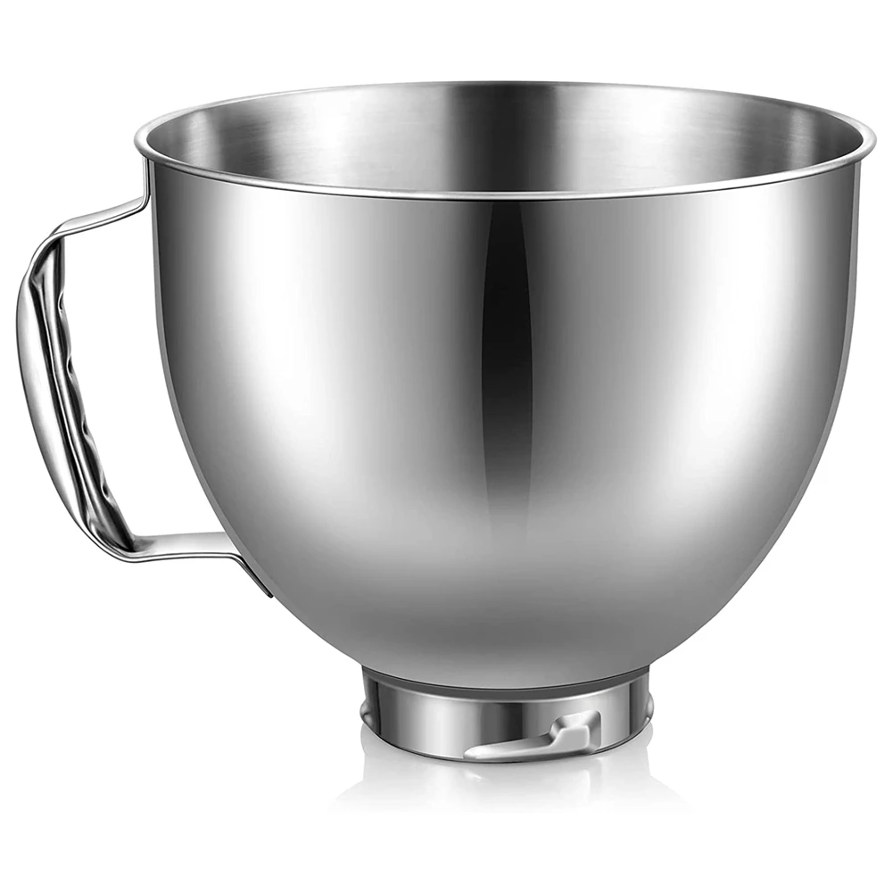 Stainless Steel Bowl for 4.5-5 Quart Head Stand Mixer, for Mixer Bowl, Dishwasher Safe