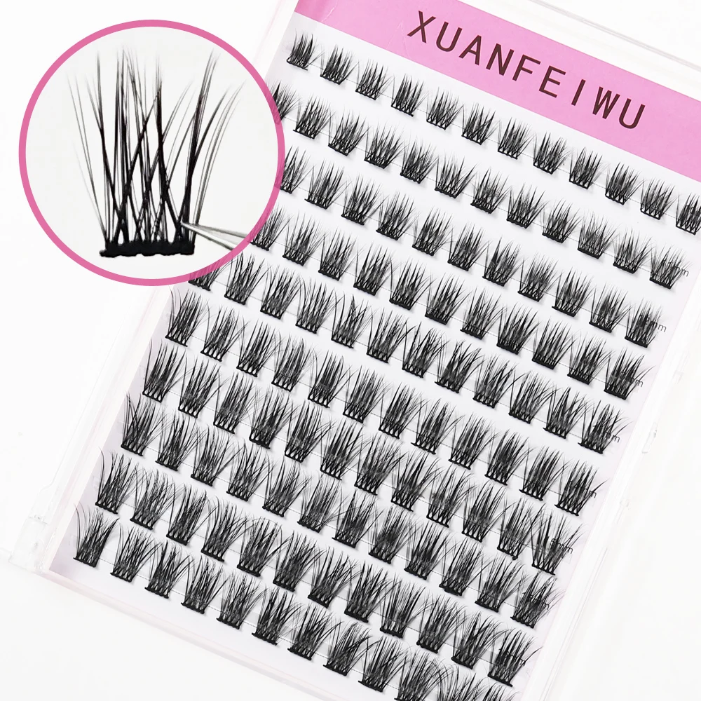 

Xuanfeiwu Dense Natural Stage Performance Single Cluster Eyelashes Segmented DIY Self-Grafting Adhesive Realistic Manga False Eyelashes Fishtail Cluster Internet Celebrity Eyelashes