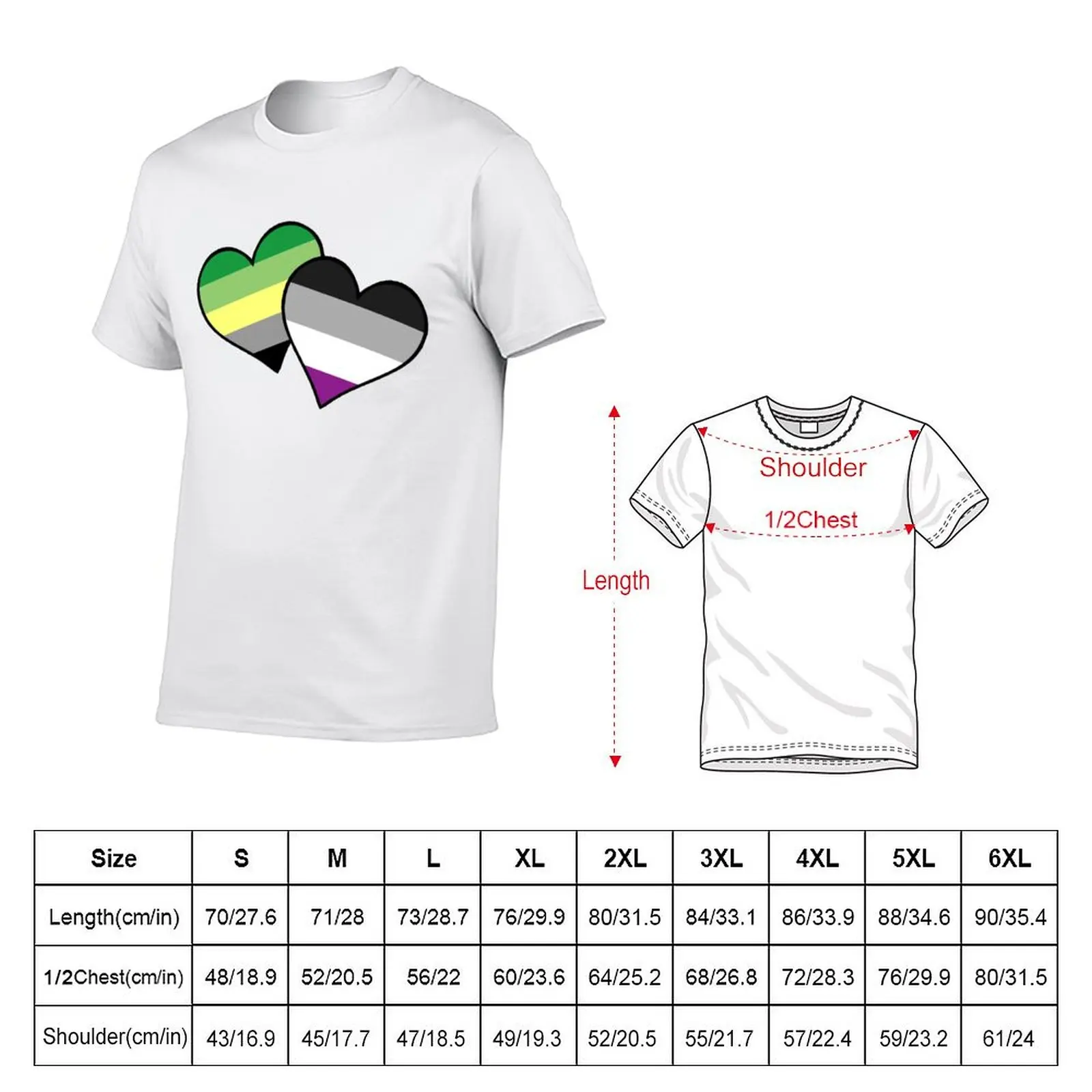 AroAce Hearts T-Shirt t shirts designer graphic t shirts for man funny t shirts man T-Shirt