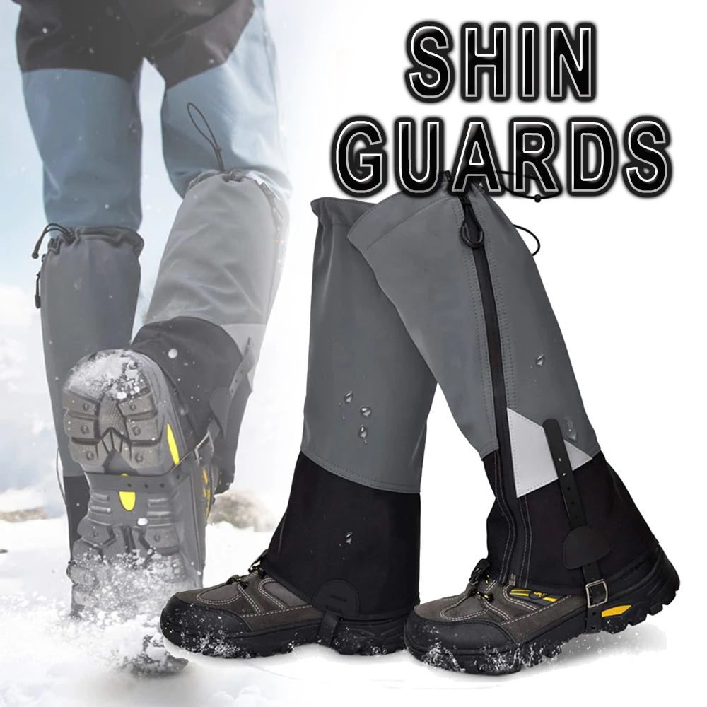 

Tactical Leg Gaiter Waterproof Tear-Resistant Leg Warmers Adjustable Foot Protection Guard Winter Shoe Cover for Mountaineering