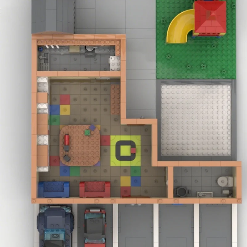 3058 قطعة MOC الرعاية النهارية مدينة نموذج اللبنات العمارة تجميع DIY بها بنفسك ألعاب إبداعية فكرة الاطفال هدايا عيد الميلاد عيد ميلاد #3