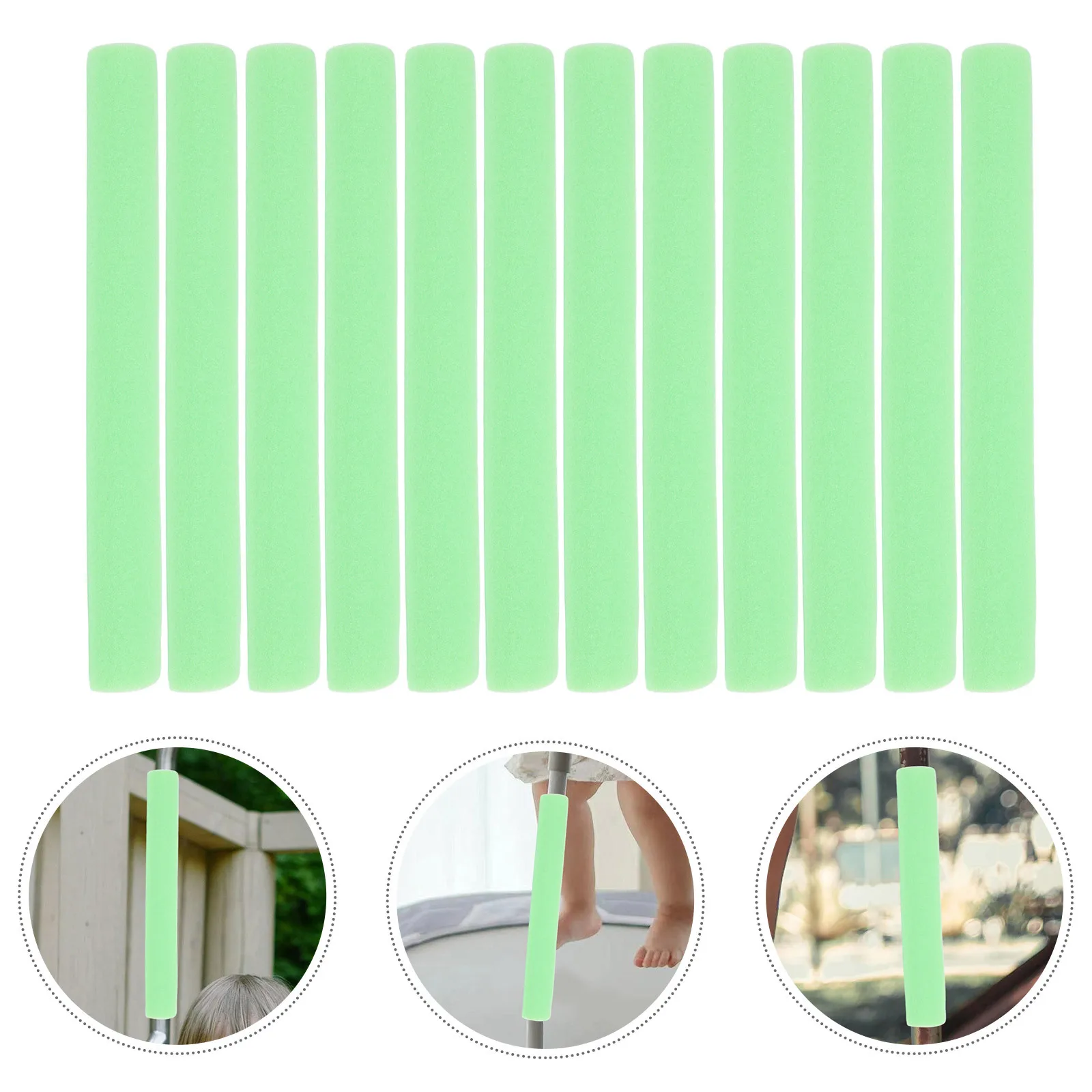 Tubos de espuma para trampolín, cubiertas protectoras anticolisión para fideos huecos para piscina, postes de cama para saltar, relleno de seguridad, 12 Uds.