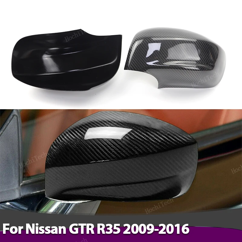 

Real Carbon Fiber Rearview Mirror cover Cap add-on sticker for Nissan GTR R35 2009-2016