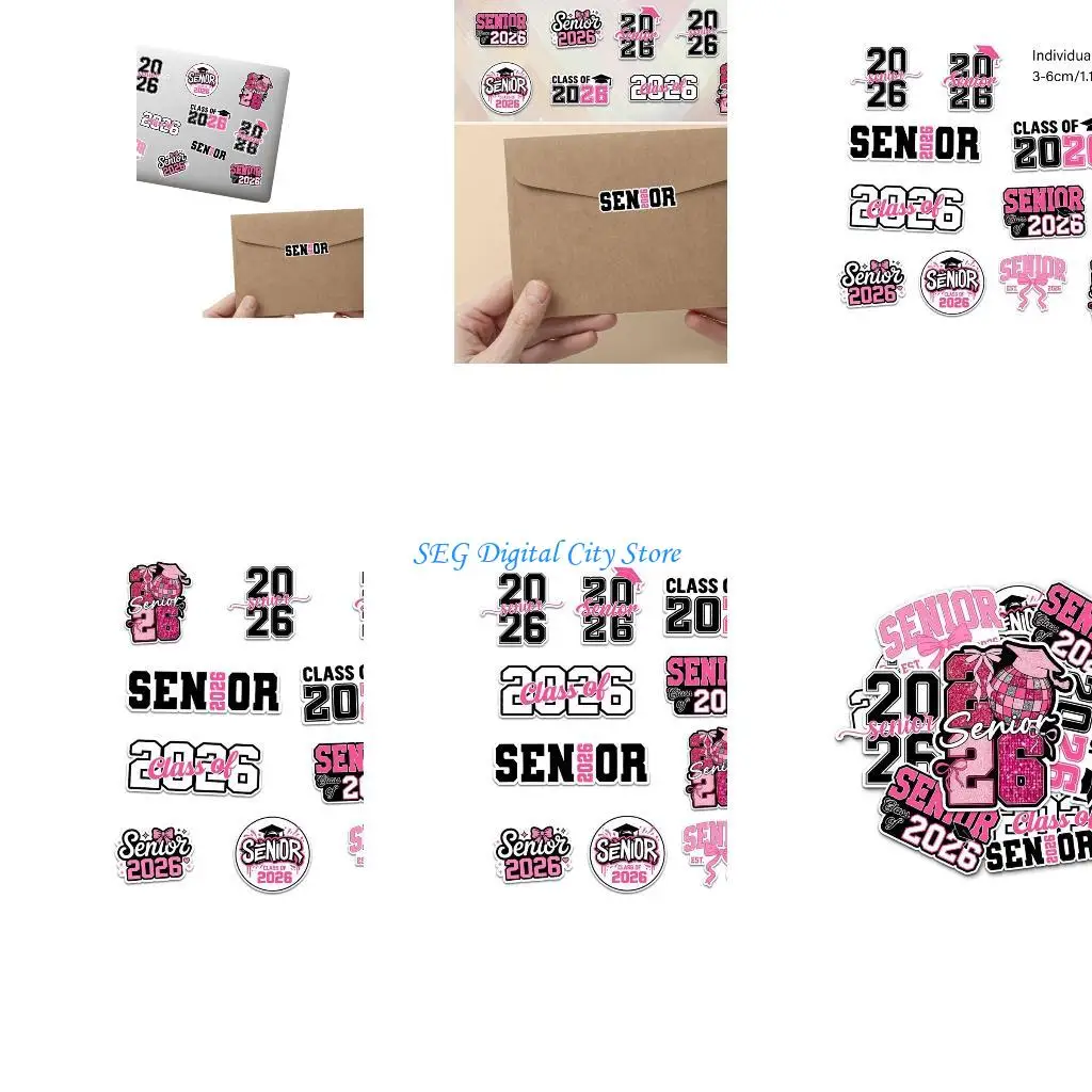 

U75B 10PCS Senior 2026 Stickers Historical Permanent Decals For School Remembrances Tokens