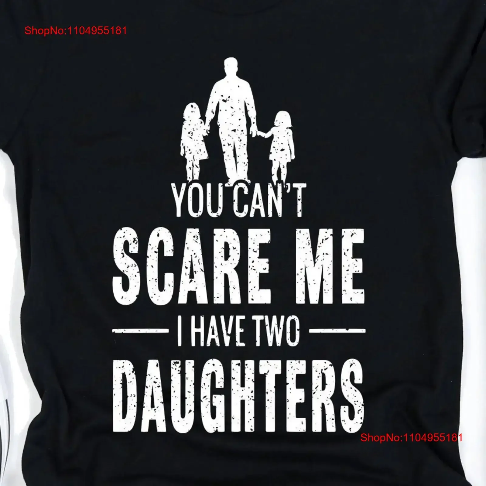 

Забавная футболка «Ты не напугаешь меня, у меня два дочки», «День отца» для папы, дня рождения, мужчины, мужа, бойфренда, майка, дедушка