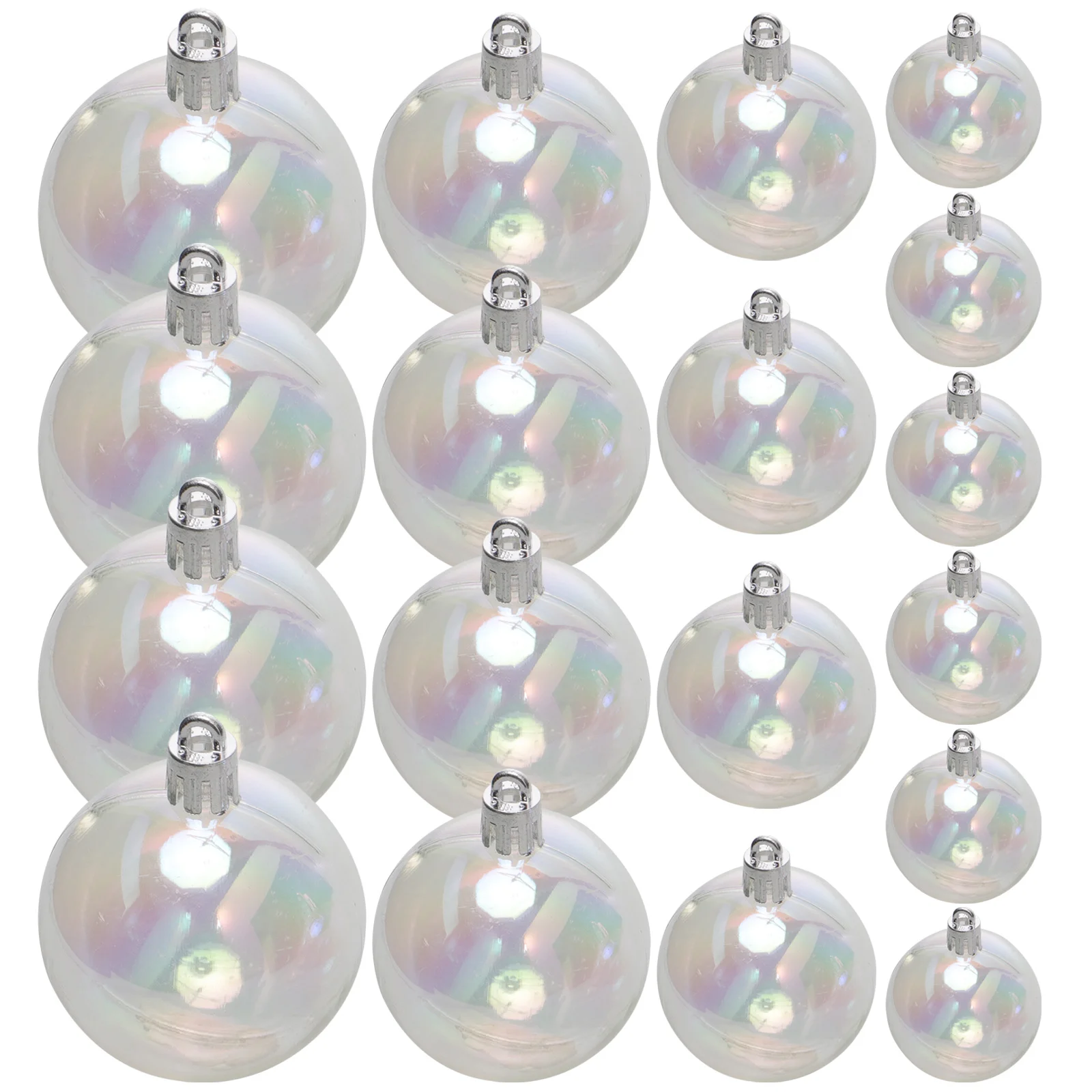 3/4/5/6cm Christmas Transparent Ball Plastic Bauble Xmas Tree Hanging Ornaments New Year Party Decoration