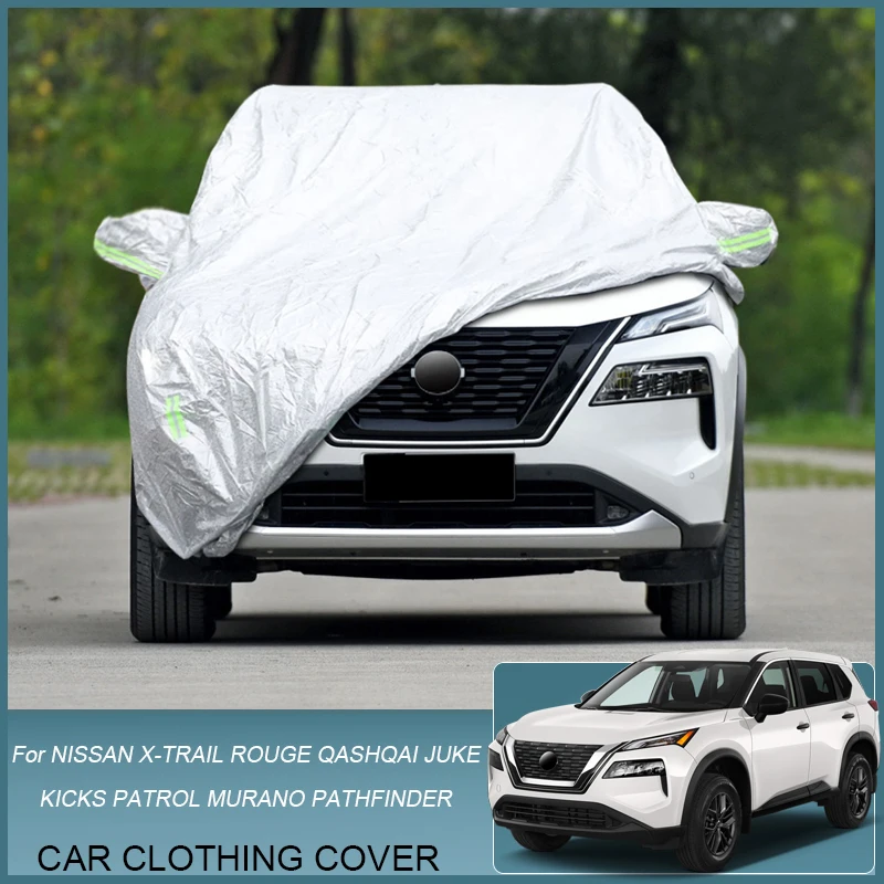 

Car Cover Rain Frost Snow Dust Waterproof For Nissan ARIYA JUKE KICKS MURANO Pathfinder Patrol Y62 Y63 Qashqai Rogue Terra Rouge