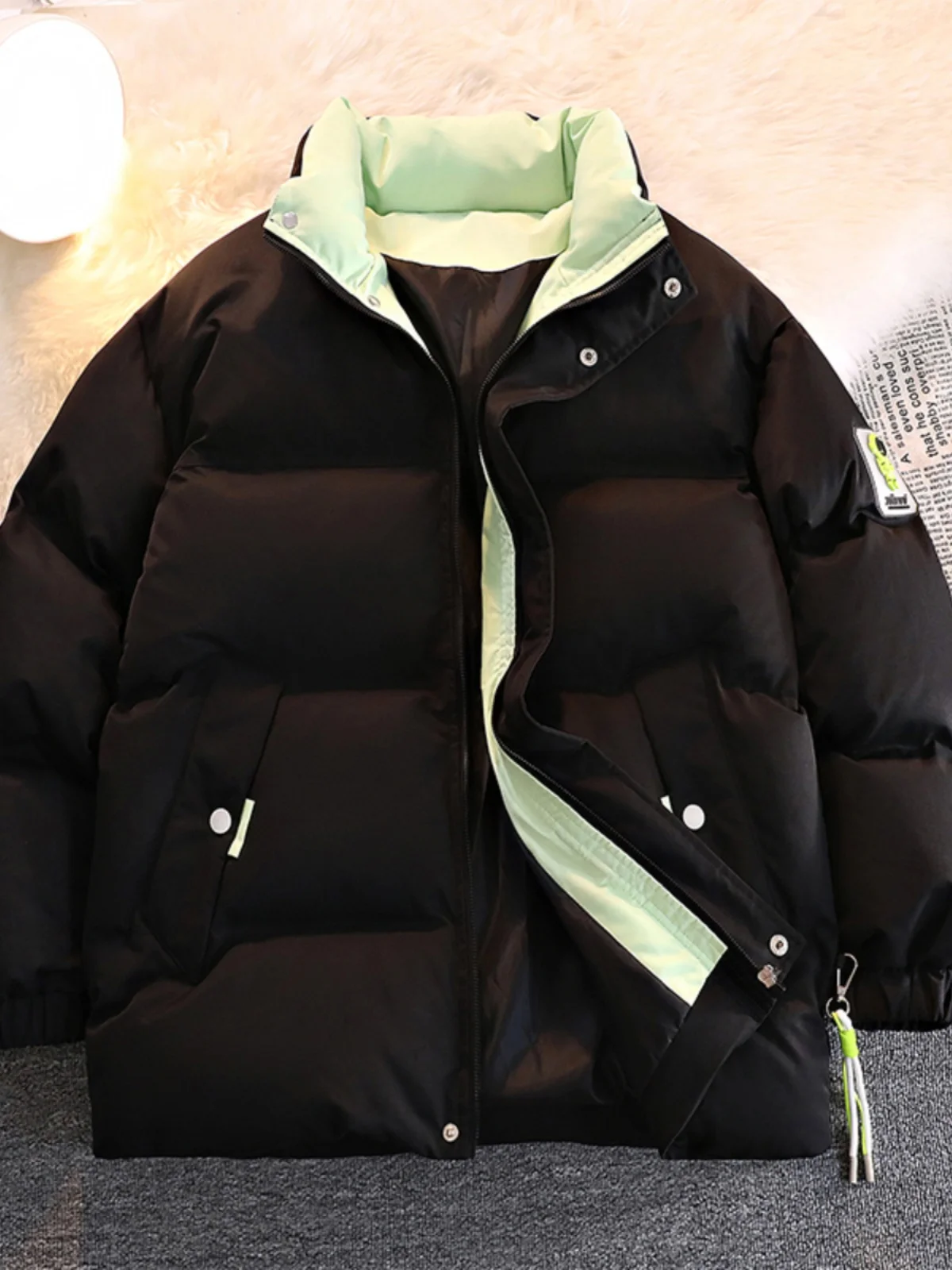 

Утепленная зимняя пуховая куртка для мальчиков и подростков, модная свободная мужская верхняя одежда, студенческая зимняя одежда