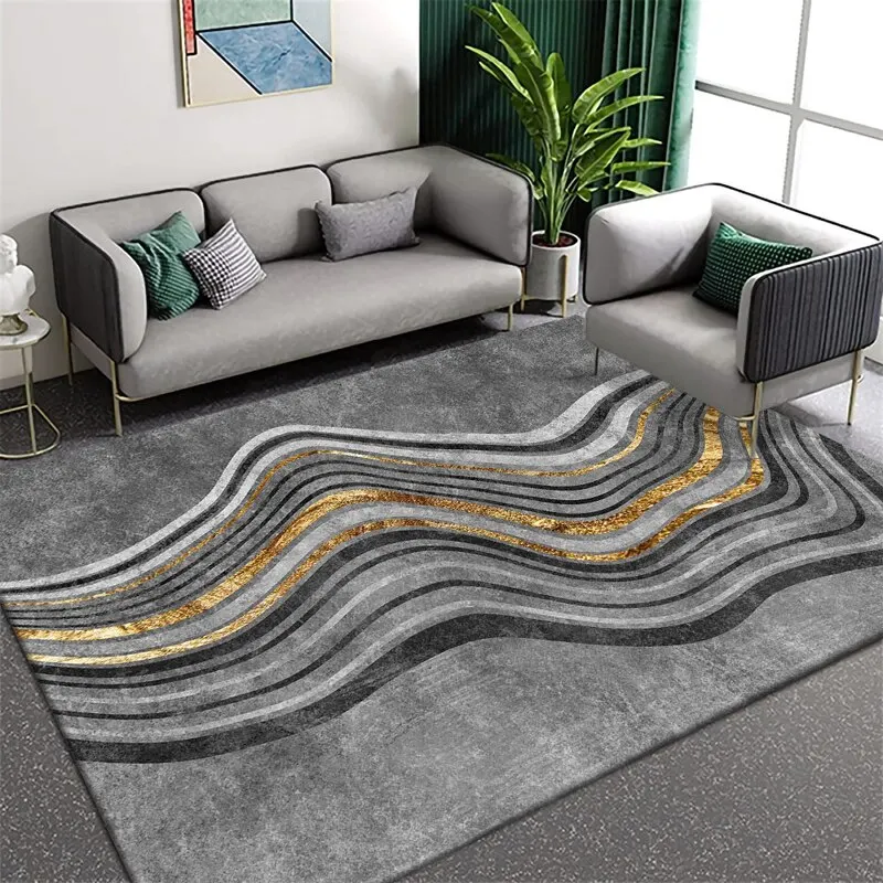 Living Room Carpet Crystal Velvet Carpet Coffee Table Blanket Light Luxury Bedroom Bed Blanket Nordic Style Kitchen Floor Mat