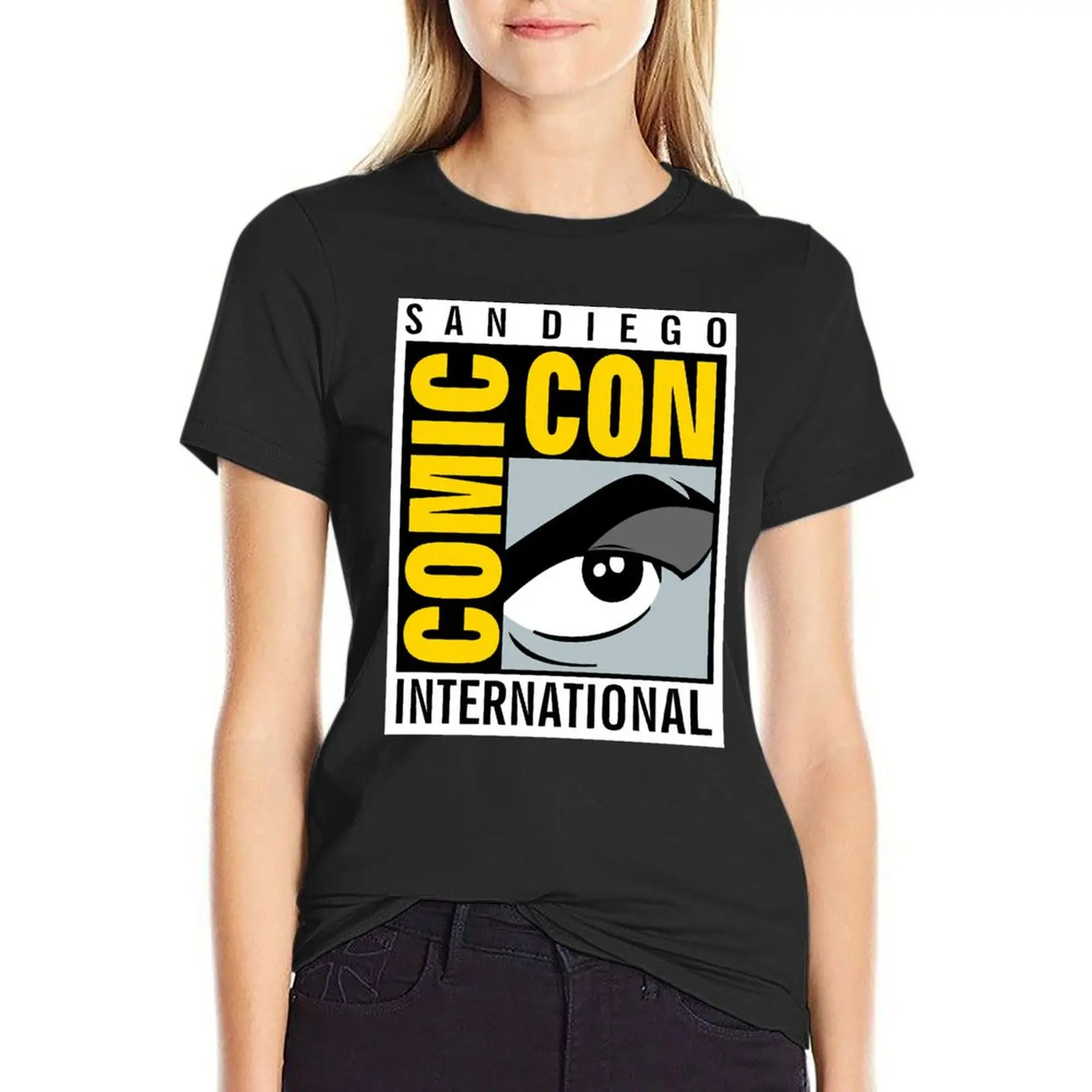 Comic Con No Border T-Shirt anime plain korean Women's clothes