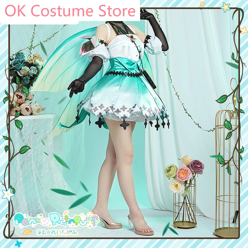 Anime! Vtuber Nijisanji Pomu Rainpuff Game Suit Gorgeous Dress Uniform Cosplay Costume Halloween Party Outfit S-3XL