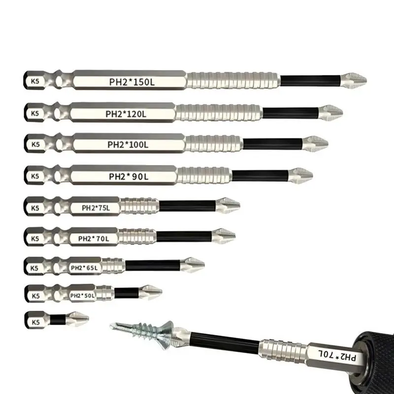 

Magnetic Screwdriver Set Universal Non Slip Adsorbable Electric Screwdriver Set Magnetic Drill Bit Set for Electric Screwdrivers